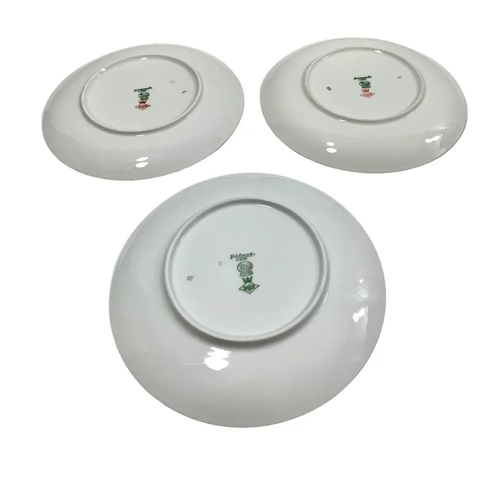 3 Vintage Hutschenreuther Selb Fruit Salad Plates Bavaria‎ Germany Pasco Peaches